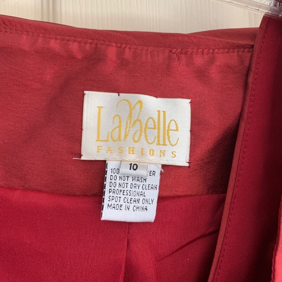 LA BELLE FASHIONS 2 PIECE RED DRESS & JACKET MOTHER OF BRIDE 10 FORMAL COCKTAIL - Picture 8 of 10